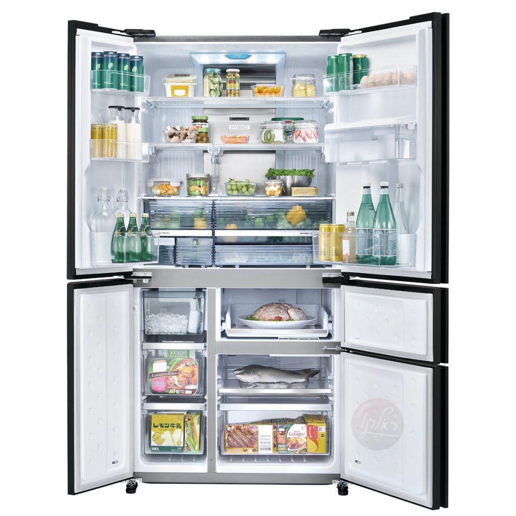 עיצוב מקרר Sharp SJ-R9730 בזכוכית כסופה