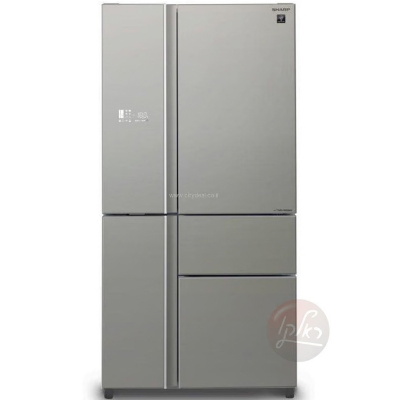 מקרר שארפ 5 דלתות Sharp SJ-R9730 בגימור זכוכית כסופה