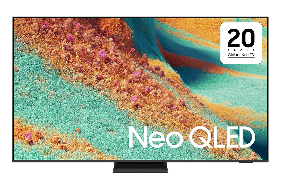Samsung QN85F 75 אינץ׳ חזית עם מעמד