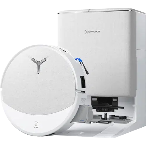 שואב רובוטי ECOVACS T90 PRO OMNI לבן עם תחנת עגינה