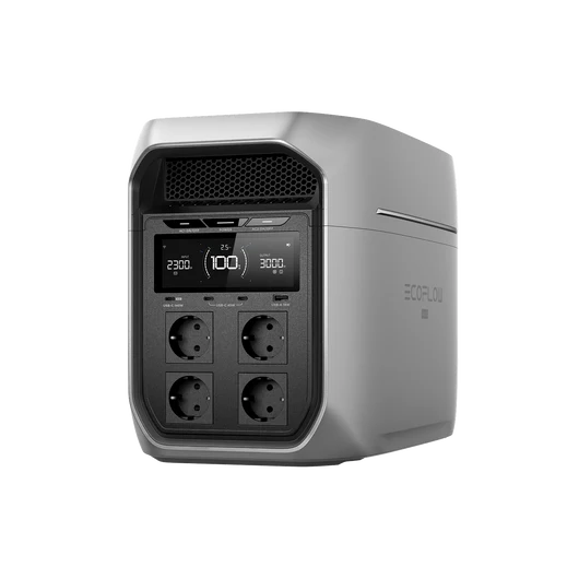 EcoFlow DELTA 3 Max Plus בצבע כסוף, גרסה אירופית