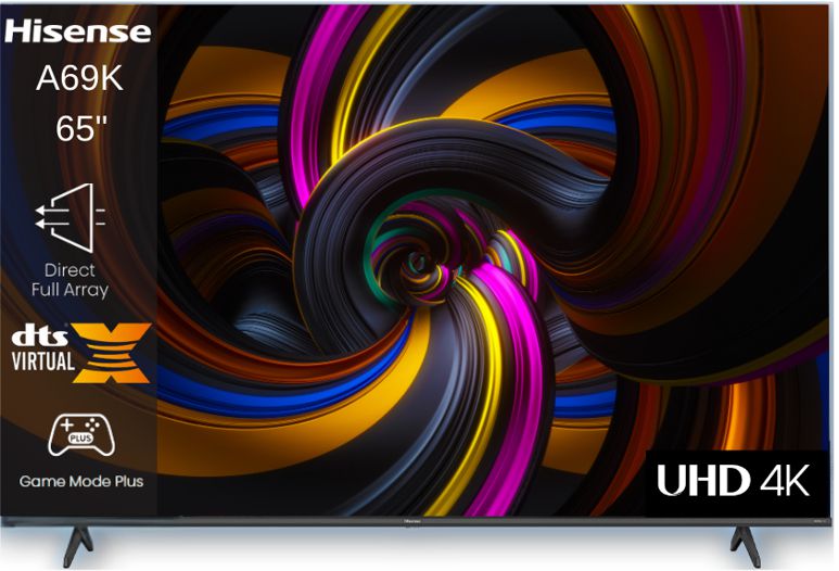 Hisense 65A69K UHD 4K בתמונה רואים טלוויזיה חכמה Hisense דגם 65A69K UHD 4K החדש