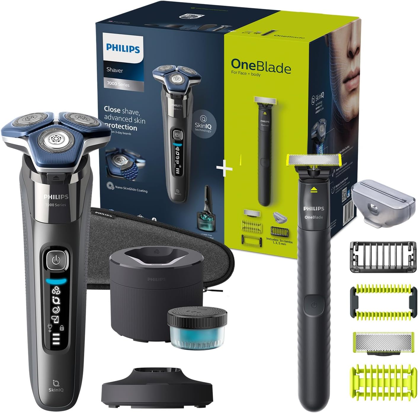 מכונת גילוח Philips S7887/78 לשימוש יבש ורטוב מכונת גילוח Philips S7887/78 לשימוש יבש ורטוב עם אביזרים באריזה