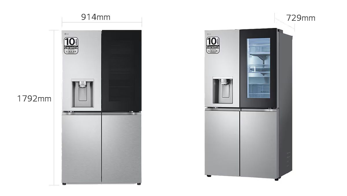 תרשים מידות מקרר LG GMG960