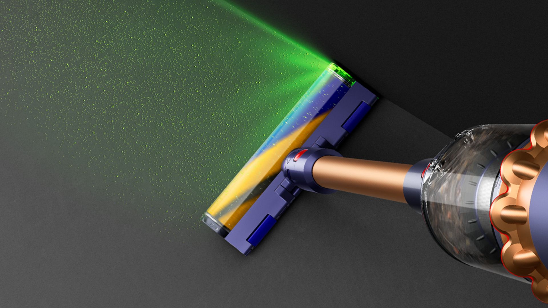Dyson Gen5detect™ Absolute בגוון כחול ונחושת מברשת לייזר לזיהויי לכלוך הכוח לנקות בכל מקום ובכל זמן רב שימושי, לניקוי מהרצפה ועד לתקרה ומה שביניהם. ניקיון עוצמתי של רצפה, פרקטים, שטיחים, ספות,