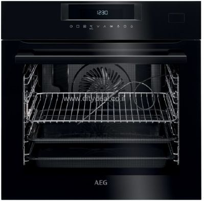 תנור בנוי AEG BPE264232B תנור בנוי AEG BPE264232B תנור רב-תכליתי עם טורבו אקטיבי תא אפייה ענק 71 ליטר בגימור צבע זכוכית שחורה דירוג אנרגטי A תוצרת גרמניה! תא תנור עם 5 מפלסי אפייה | 19 תוכניות אוטומטיות + תוכנית מועדפת | 12 מצבי בישול ואפייה | ניקוי עצמי פירוליטי