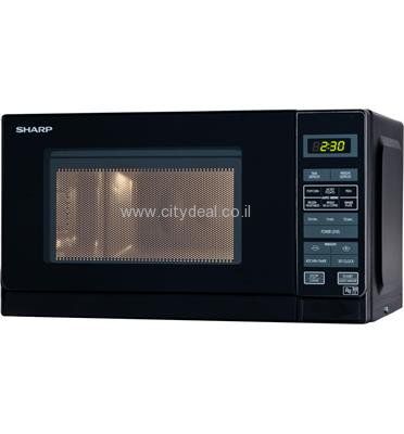 מיקרוגל דיגיטלי Sharp R-209W ‏20 ליטר 800W לבן עם דלת שחורה