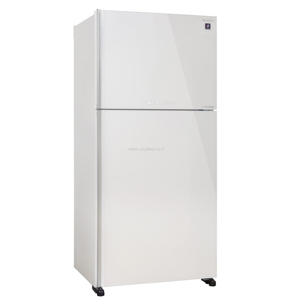 מקרר מקפיא עליון Sharp SJ-4660W זכוכית לבנה