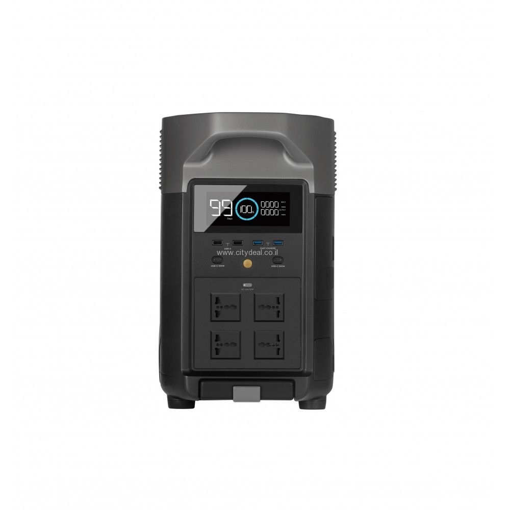 תחנת כוח ניידת EcoFlow DELTA Pro 3.6kWh עם הספק 3600W לגיבוי ביתי ושטח