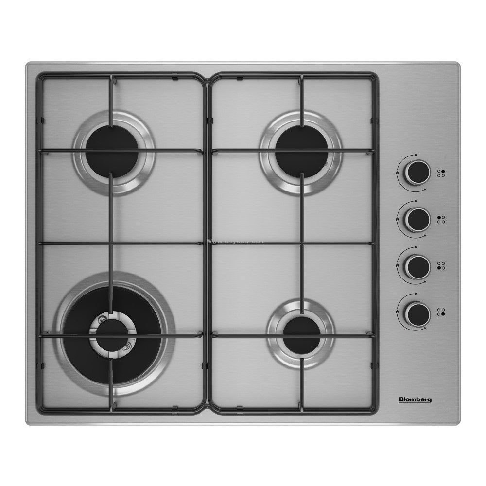 כיריים גז Blomberg GEN92424 נירוסטה 60 ס״מ עם 4 מבערים ומבער ווק