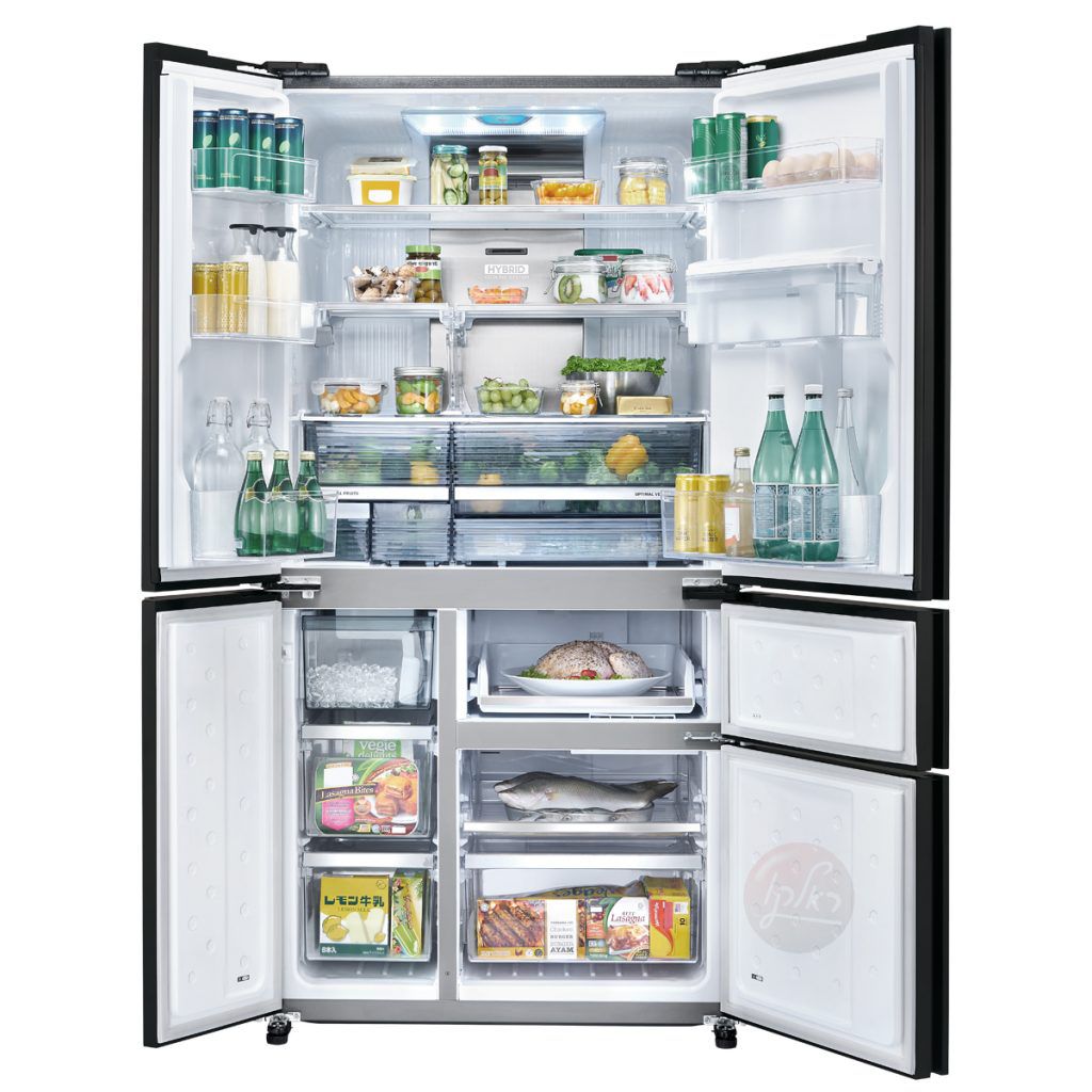 מקרר Sharp SJ-9730BG בגימור זכוכית בז׳