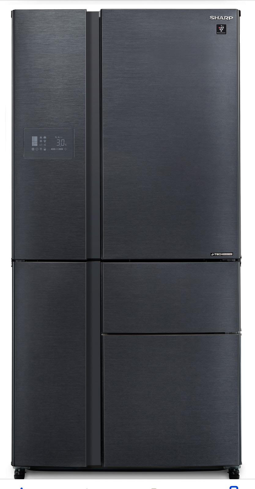 מקרר Sharp SJ-9630 חמש דלתות בגימור נירוסטה מושחרת