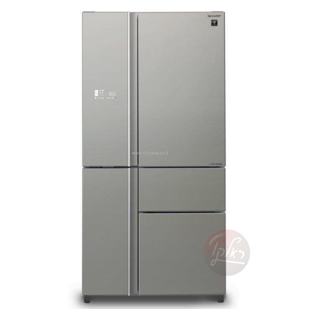 מקרר שארפ 5 דלתות Sharp SJ-R9733SL בגימור זכוכית כסופה