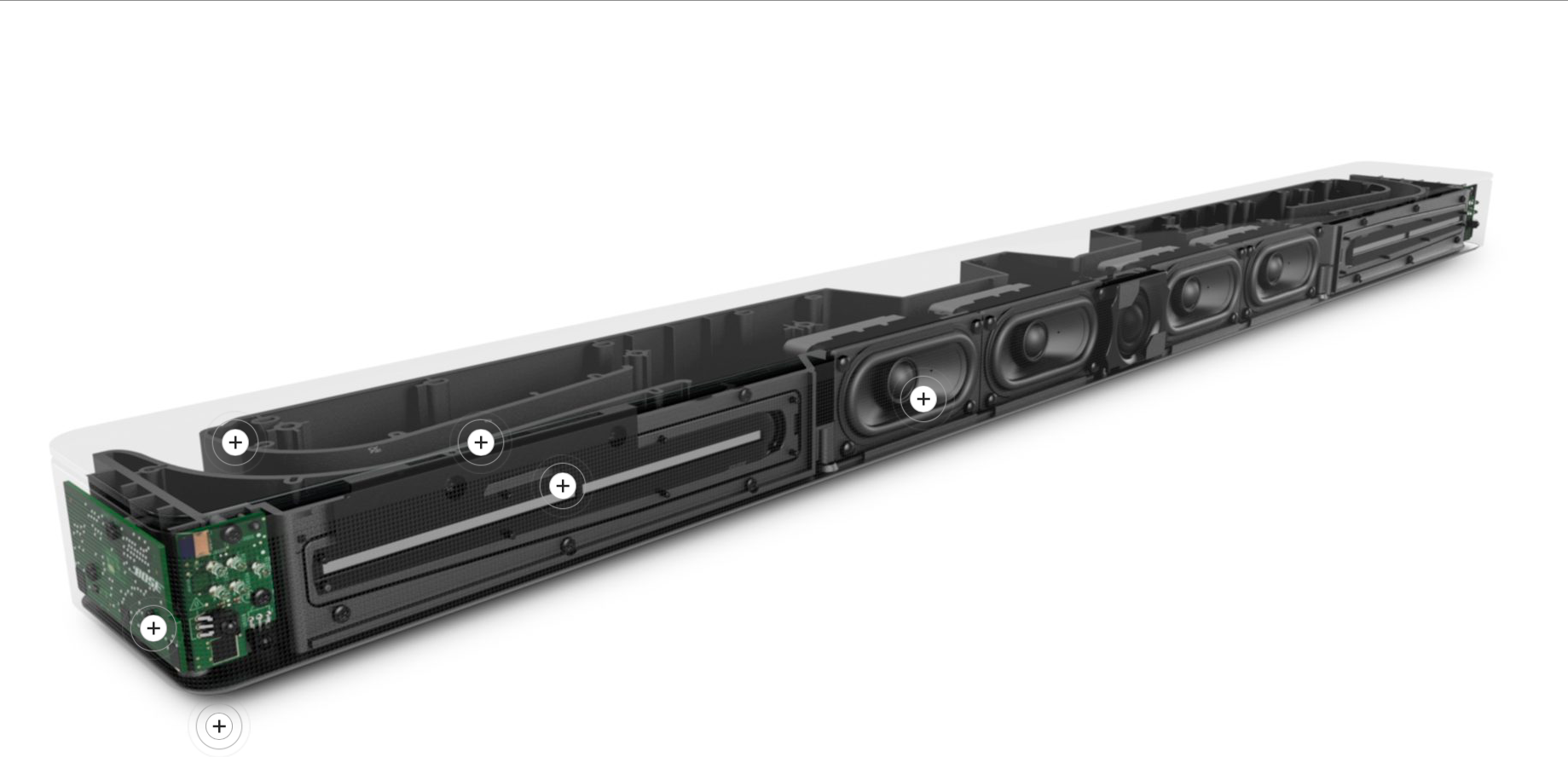 Bose Soundbar 700 טכנולוגיה פנימית ורמקולים