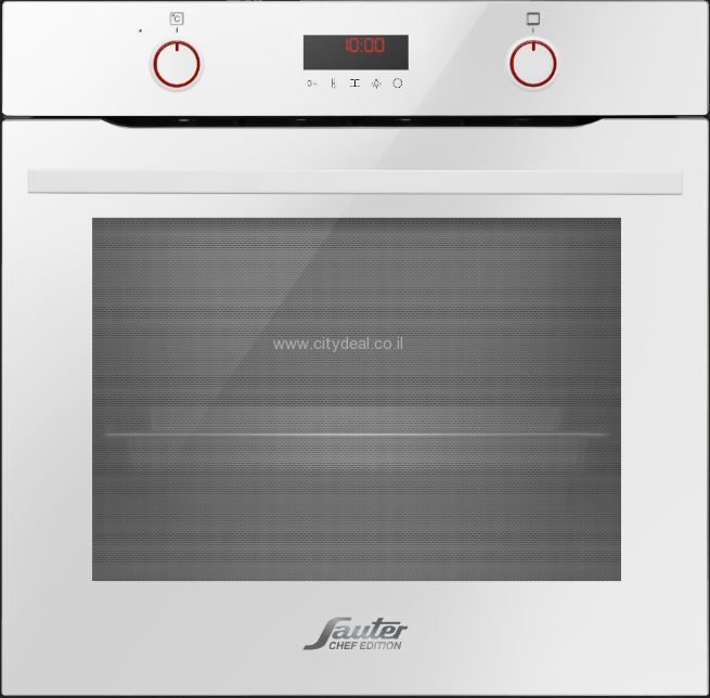 Sauter Cuisine 7500W תנור בנוי לבן 77 ליטר תנור בנוי Sauter Cuisine 7500W לבן נפח 77 ליטר Soft Steam