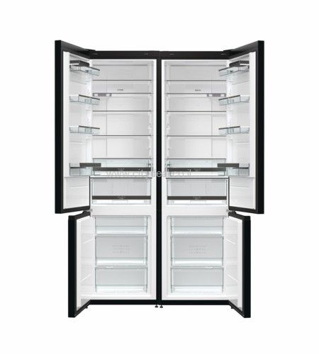 Gorenje NRK6192ABK מצב פתוח - חלוקה פנימית רחבה מקרר Gorenje NRK6192ABK מצב פתוח עם שני תאי קירור ושני מקפיאים תחתונים