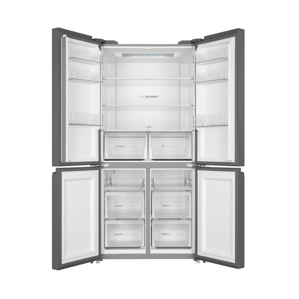 מקרר Haier HRF7100FB מצב פתוח חלוקה פנימית 4 דלתות