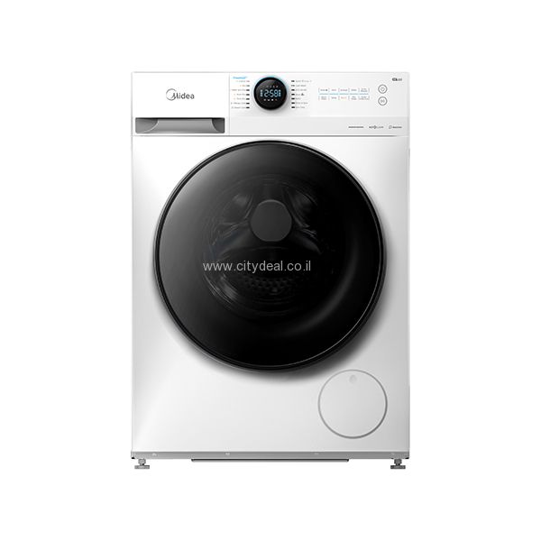 מכונת כביסה משולבת מייבש Midea MFL80-DU1403B בגימור לבן – מבט קדמי