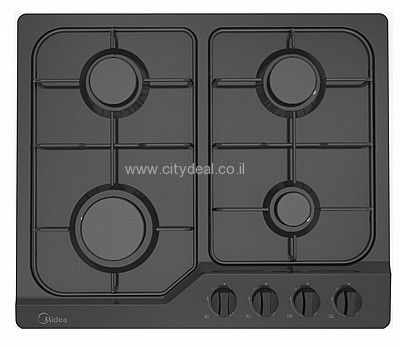 MIDEA 60SJ401_MN04 כיריים גז 4 להבות שחור 60 ס״מ כיריים גז MIDEA 60SJ401_MN04 בגימור שחור 4 להבות 60 סנטימטר