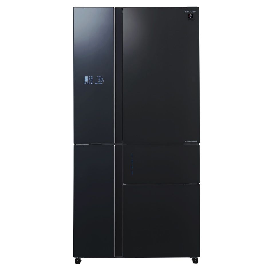 מקרר שארפ 5 דלתות SJ-FSR920-BK בגימור זכוכית שחורה