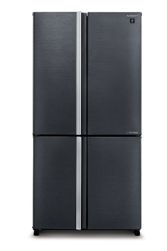 Sharp SJ-FERN87V-SL מקרר 4 דלתות נירוסטה מושחרת מקרר Sharp SJ-FERN87V-SL נירוסטה מושחרת 4 דלתות 608 ליטר