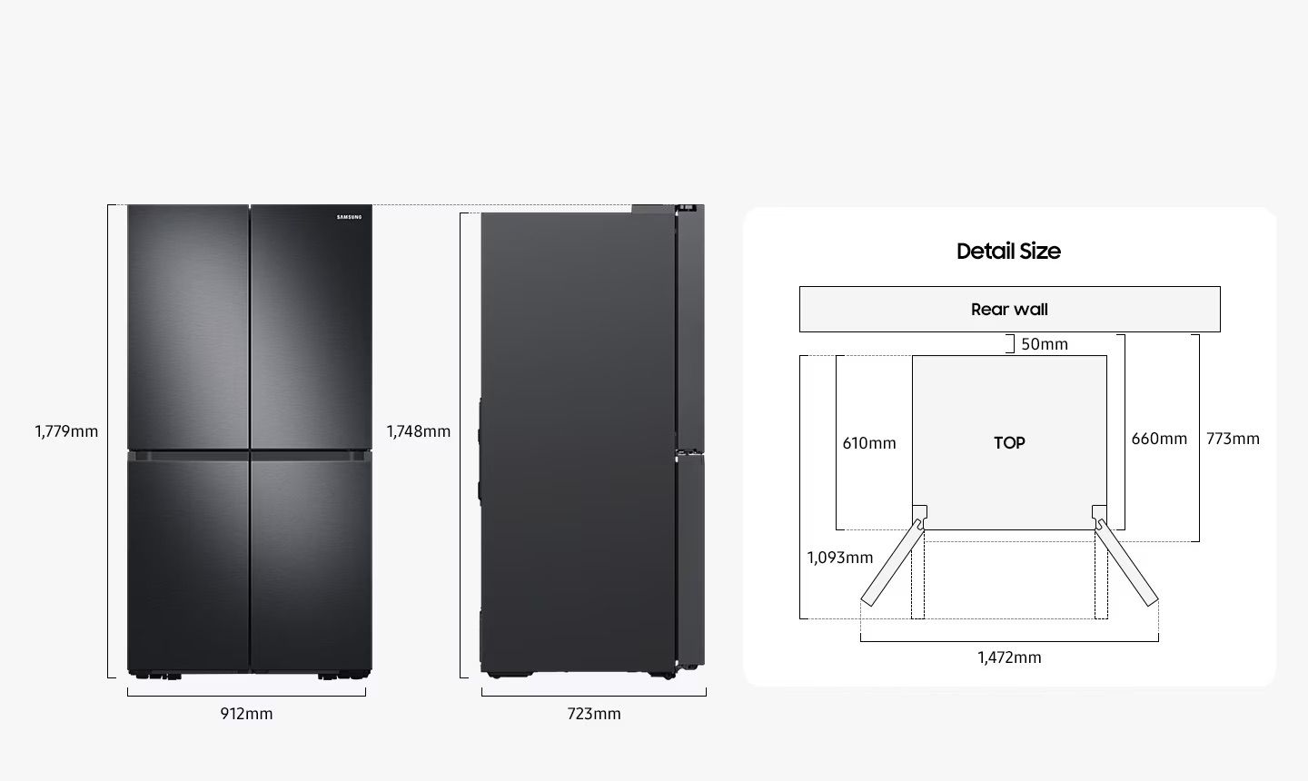 פיקוד טאץ במקרר Samsung RF60C7012SL לשליטה נוחה