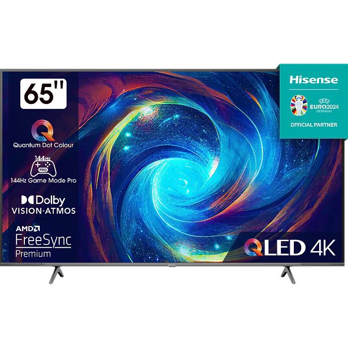 טלוויזיה חכמה Hisense 65E7KQ PRO בגודל 65 אינץ QLED 4K יבואן רשמי