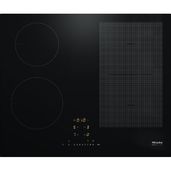 כיריים אינדוקציה Miele KM7464FL עם 4 מוקדי בישול כולל אזור PowerFlex גמיש, צבע שחור קרמי - עוצמה ועיצוב יוקרתי למטבח