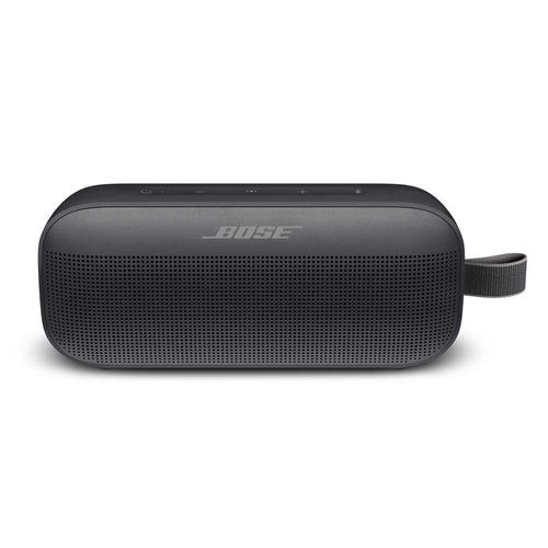 Bose SoundLink Flex רמקול בלוטוס נייד רמקול בלוטוס נייד Bose SoundLink Flex בצבע שחור עם עיצוב קשוח ועמידות גבוהה למים ואבק