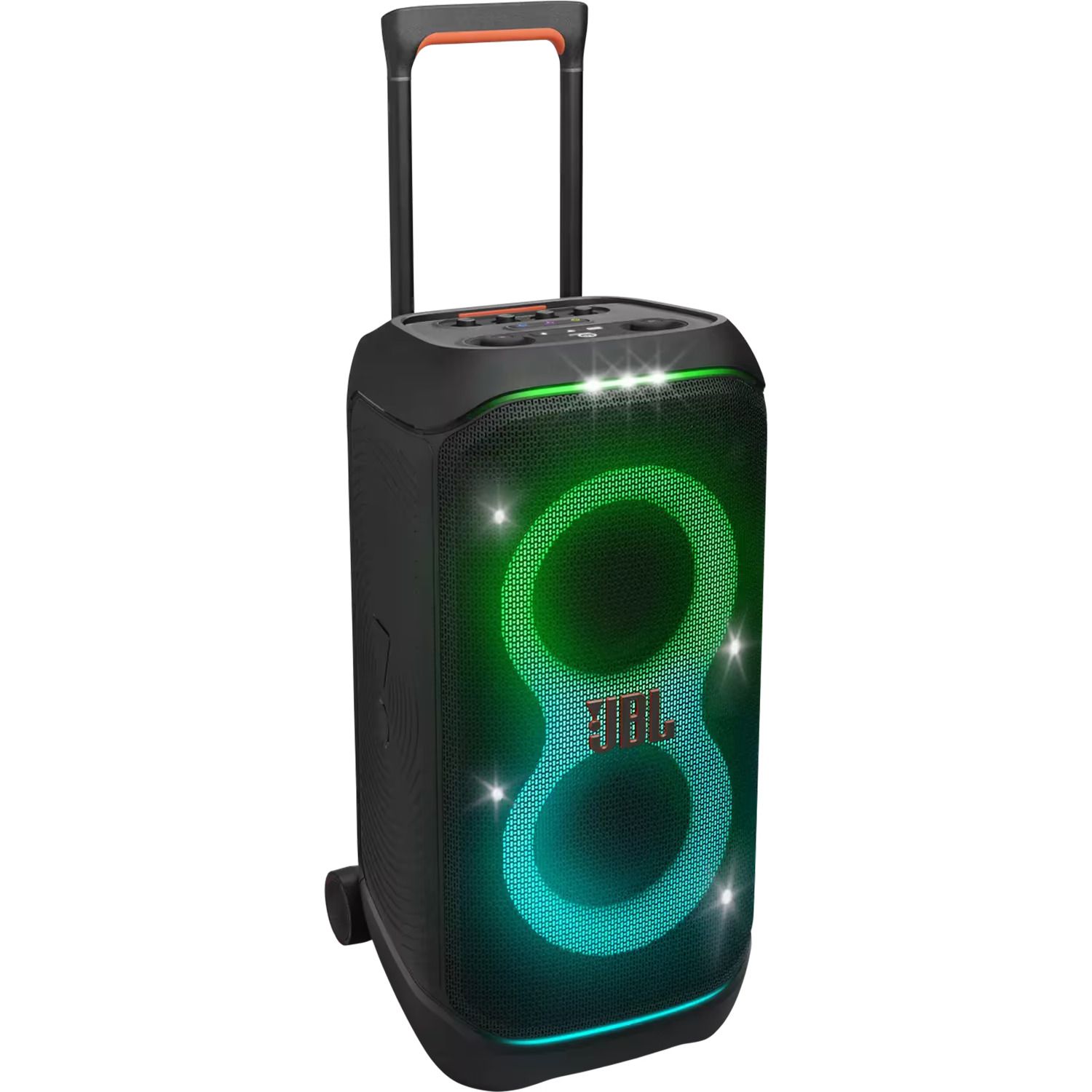 רמקול מסיבות נייד JBL PartyBox Stage 320 עם תאורה צבעונית וידית טלסקופית
