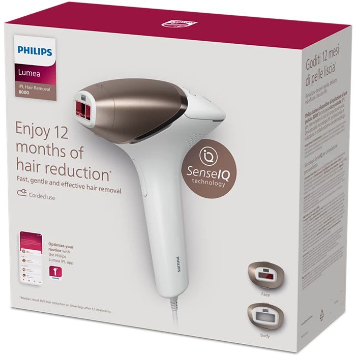 ערכת Philips Lumea BRI945 להסרת שיער IPL עם המכשיר, אביזרים חכמים, נרתיק ואביזרי שימוש
