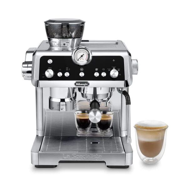 מכונת קפה ידנית DeLonghi EC9355.M La Specialista Prestigio יבואן רשמי עם מטחנה מובנית ודחיסה חכמה