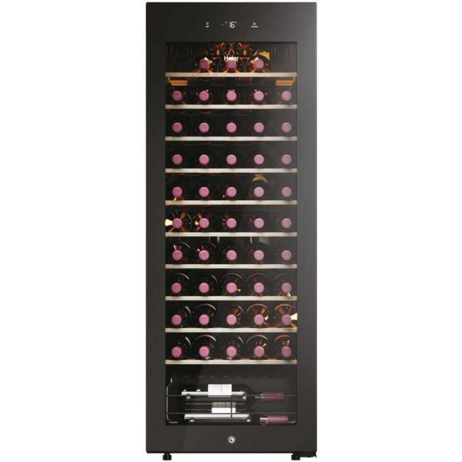 מקרר יין Haier HWS58GGH1 שחור עם דלת זכוכית אפורה - תמונה ראשית