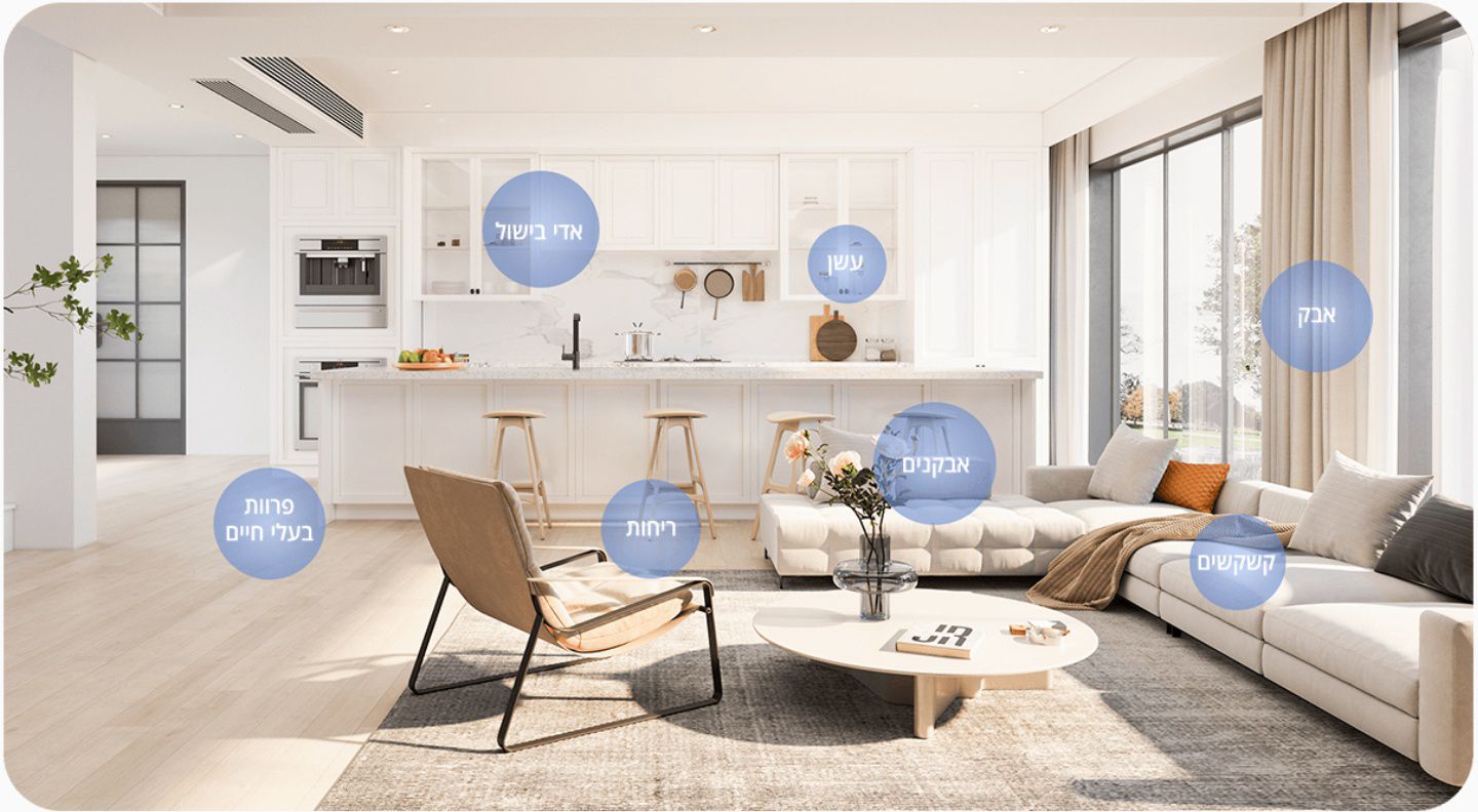 מערכת הסינון של Xiaomi Smart Air Purifier 4 Pro מסנן HEPA H13 של Xiaomi Smart Air Purifier 4 Pro