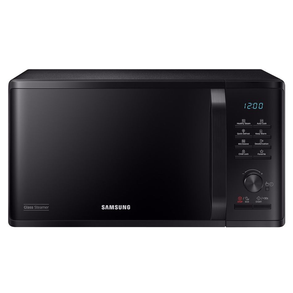 Samsung MS23K3555EK Microwave 23L Black מיקרוגל Samsung MS23K3555EK שחור 23 ליטר עם אידוי בריא וציפוי קרמי