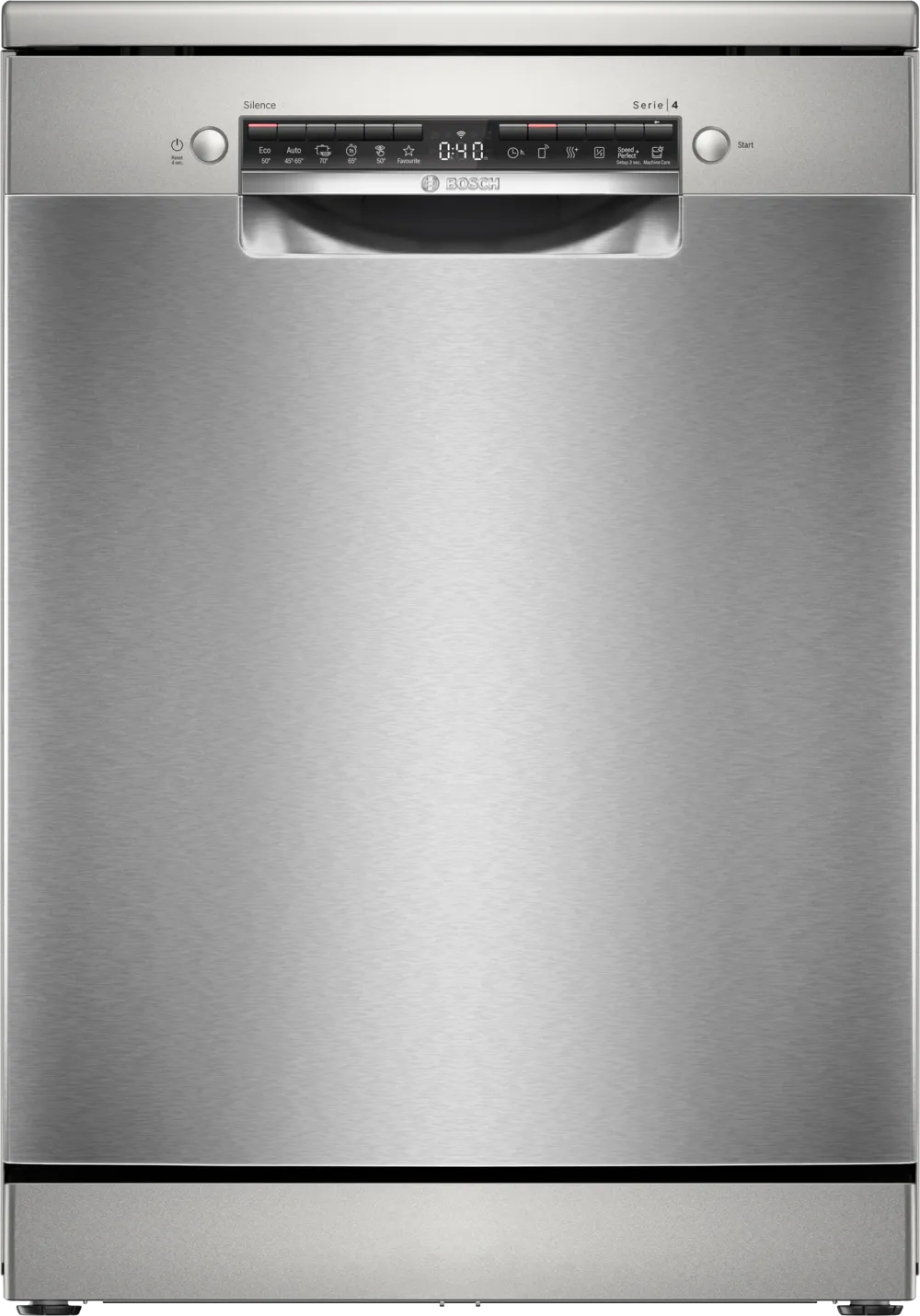 Bosch SMS4HTI03E Serie 4 – מדיח כלים נירוסטה במבט קדמי מדיח כלים Bosch SMS4HTI03E Serie 4 נירוסטה במבט קדמי מלא