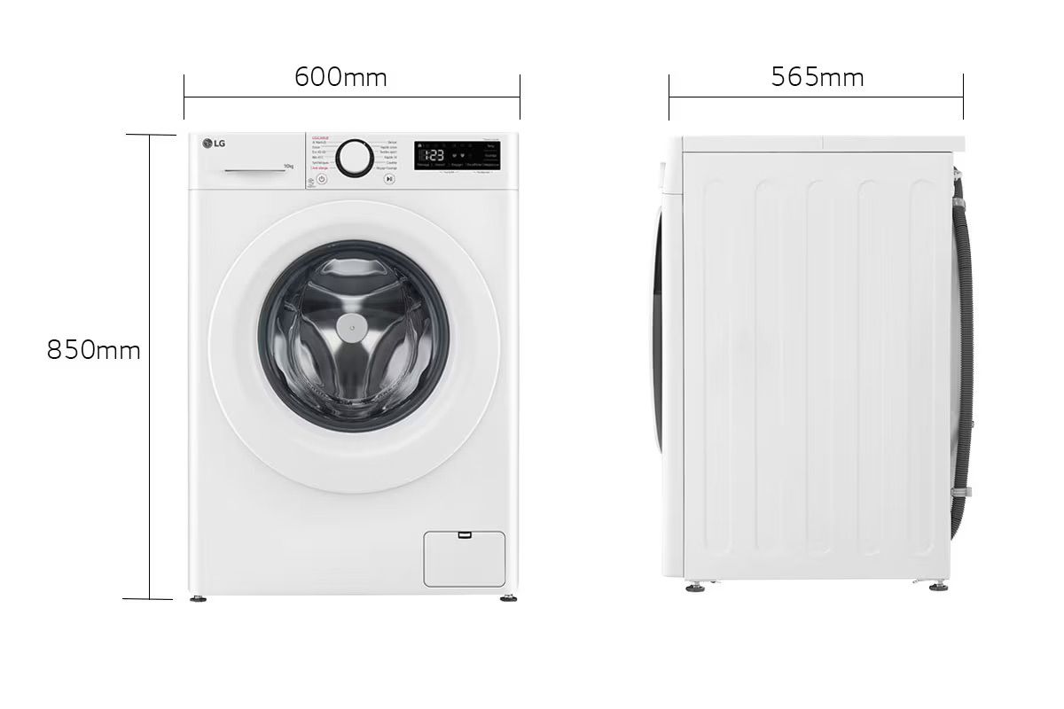מידות מכונת כביסה LG F14R33WHS