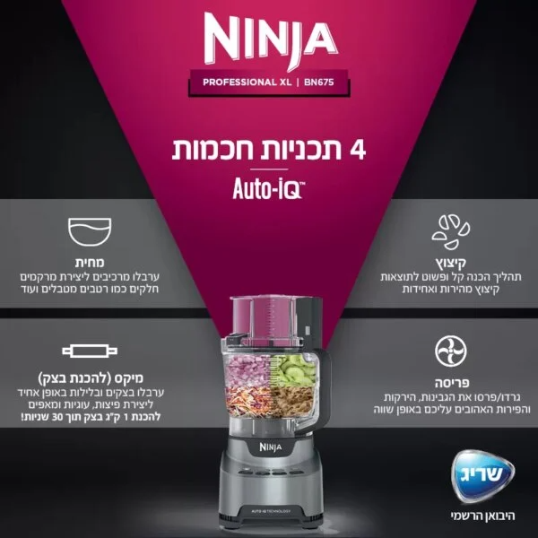 מעבד מזון Ninja Professional BN675 במבט נוסף