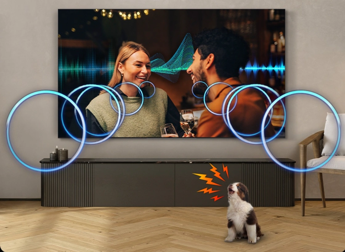 סאונד חכם בטלוויזיה Samsung QE85QN70F עם Object Tracking Sound Lite ו־Adaptive Sound Pro