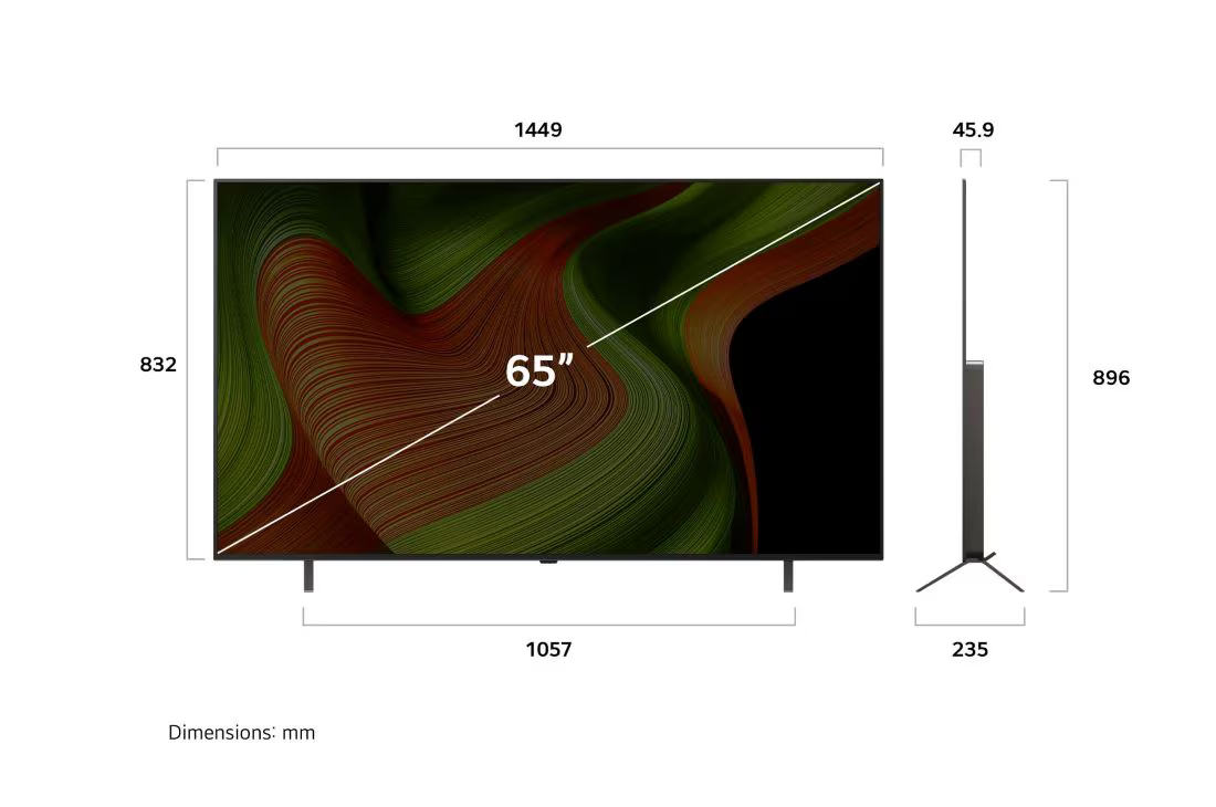 LG OLED65B56LA גיימינג 4K 120Hz עם VRR FreeSync G-Sync Gaming Portal וגיימינג מתקדם בטלוויזיית LG OLED65B56LA