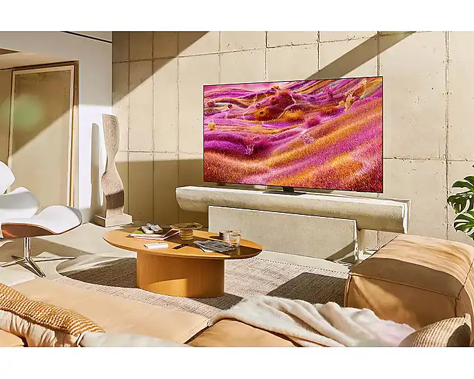 Samsung QE85QN90F Glare Free ללא הפרעות תאורה Samsung QE85QN90F Glare Free חוויה סוחפת וחלקה ללא הפרעות תאורה במסך 85 אינץ