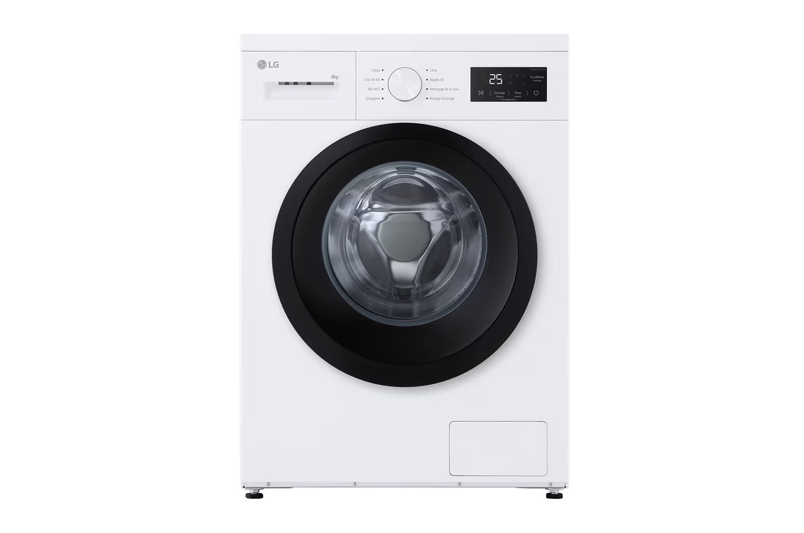 LG F84N15WHS מכונת כביסה 8 קג עם Steam ו-Direct Drive מכונת כביסה LG F84N15WHS פתח קדמי 8 קג עם Steam ומנוע Direct Drive