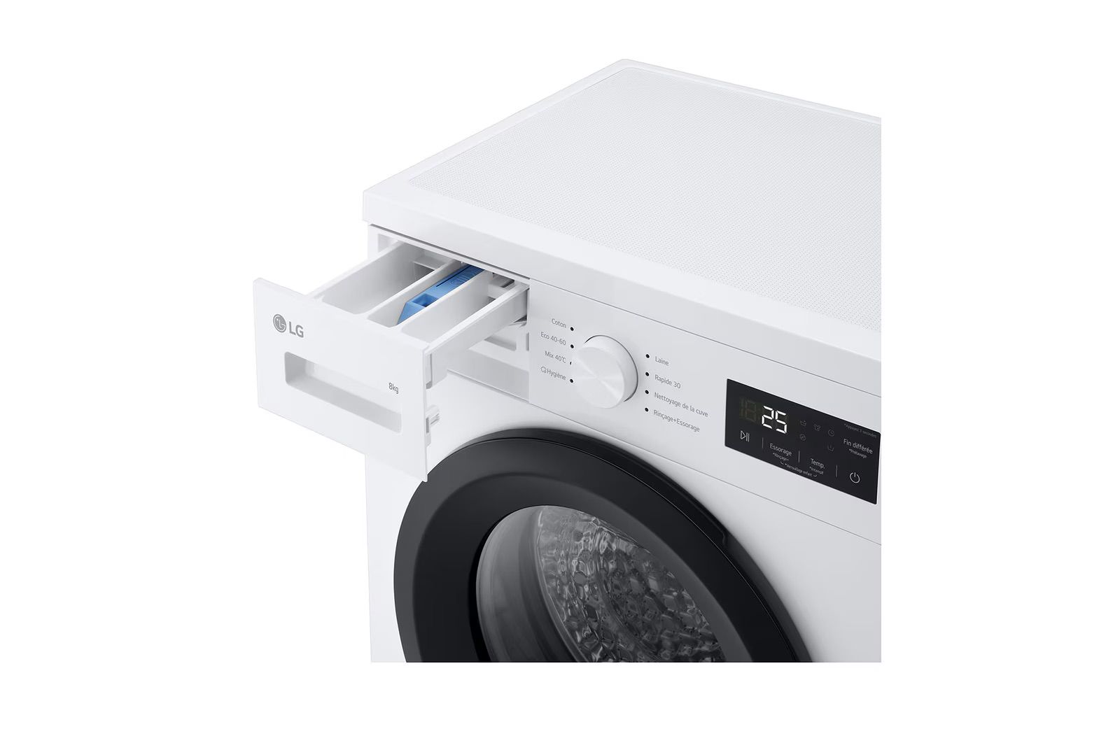 LG F84N15WHS מגירת סבונים נוחה לשימוש מגירת סבונים במכונת כביסה LG F84N15WHS