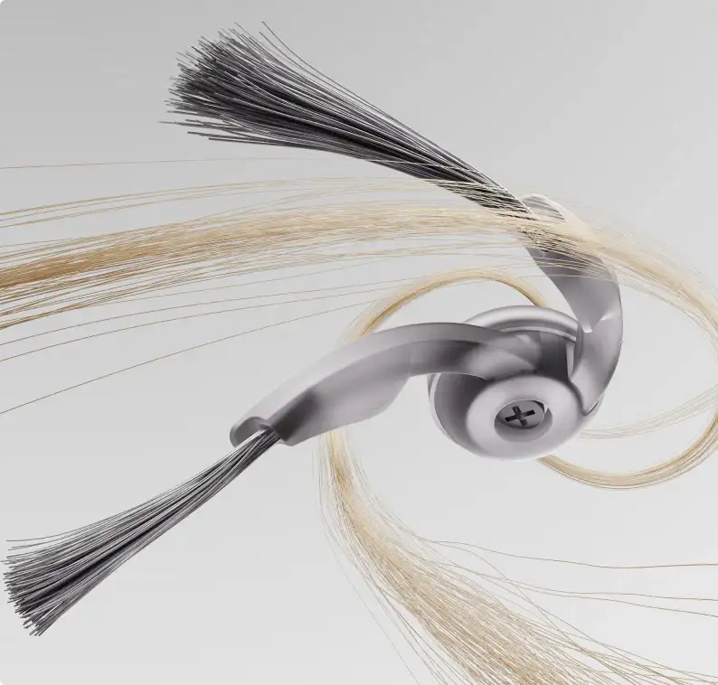 מגב FlexiArm של Roborock QREVO 5AE בפעולה