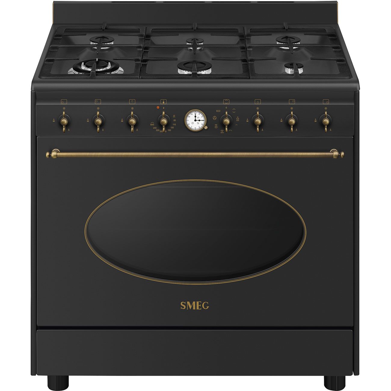 SMEG CO90 Black SMEG CO90 Black תנור משולב כיריים גז 90 ס״מ