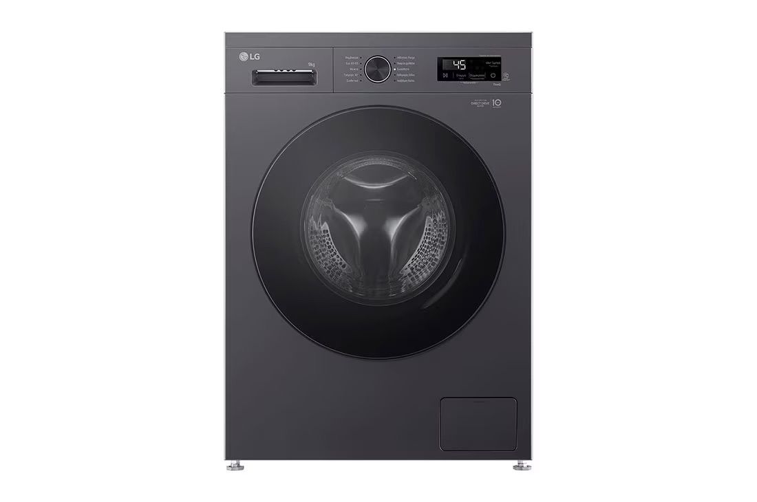 מכונת כביסה LG F4X1009NMB 9 קג סילבר עם מנוע הנעה ישירה קיטור ו-WiFi