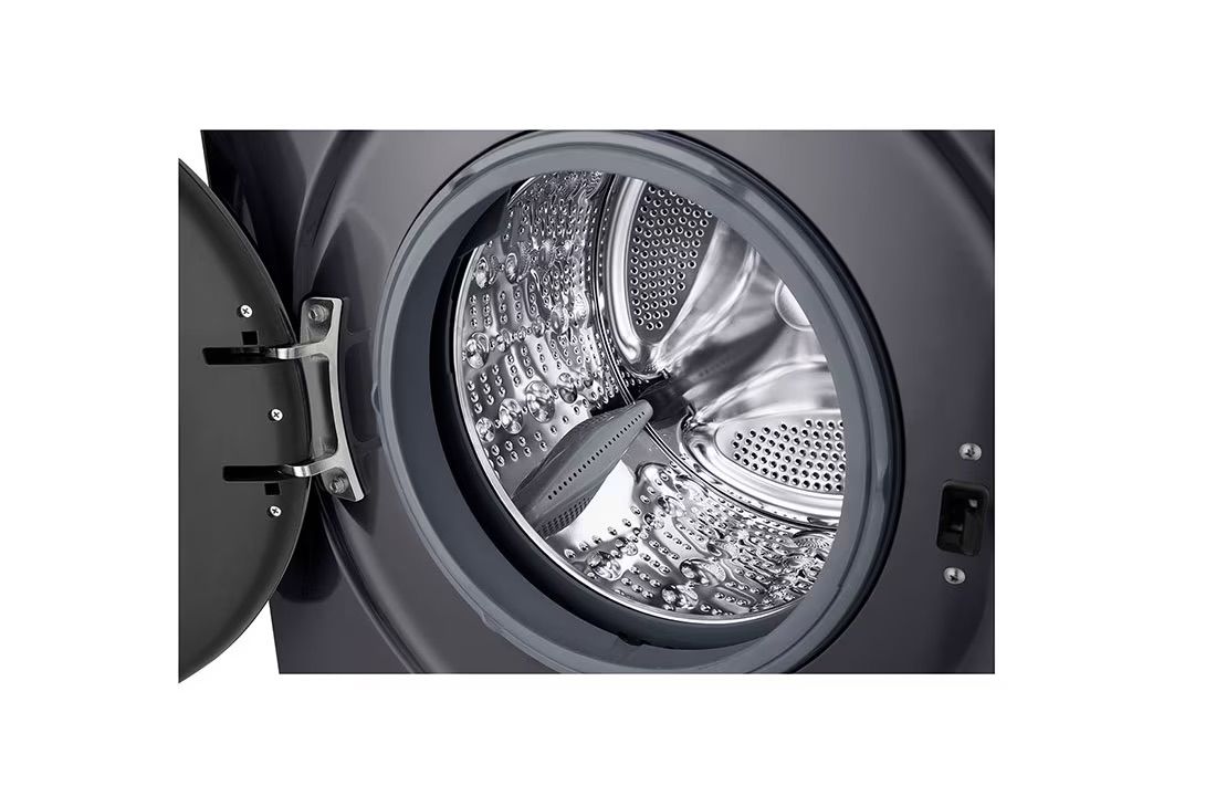 תוף נירוסטה במכונת כביסה LG F4X1009NMB לניקוי יעיל ועדין יותר