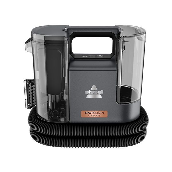ניקוי אלחוטי ECO ו-TURBO עם Bissell SpotClean Cordless 3681N Bissell SpotClean Cordless 3681N בפעולה לניקוי כתמים על ריפוד ושטיח
