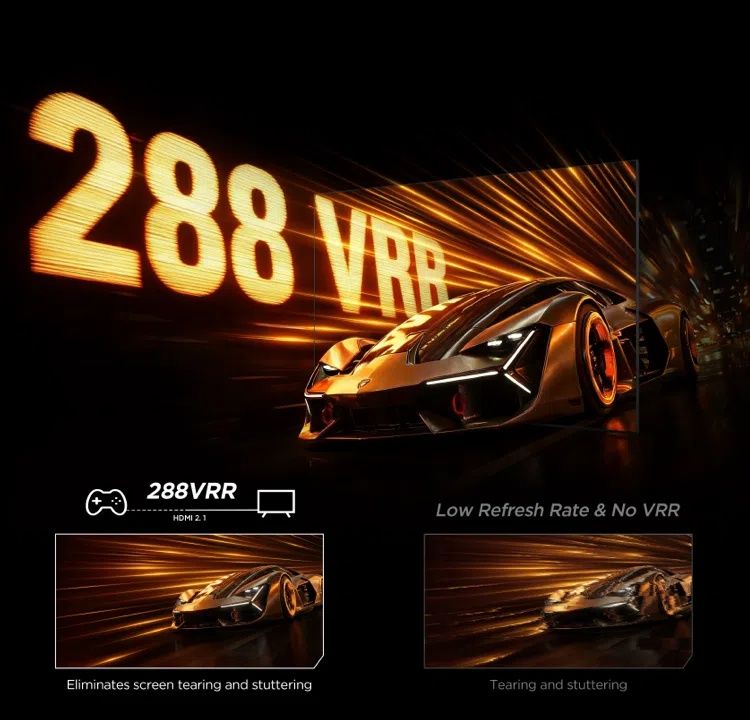 TCL 55C7L – 288Hz VRR Game Accelerator 288Hz VRR Game Accelerator בטלוויזיה TCL 55C7L לגיימינג
