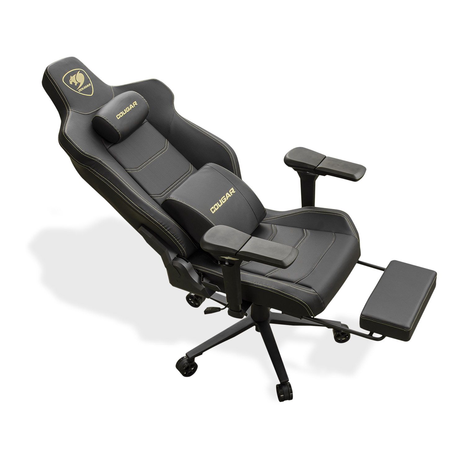 COUGAR ARMOR EVO M GOLD הטיה עד 155 מעלות COUGAR ARMOR EVO M GOLD במצב שכיבה